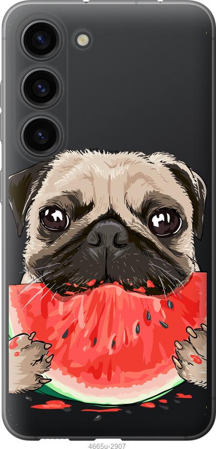 

Чехол на Samsung Galaxy S23 Мопс и арбуз