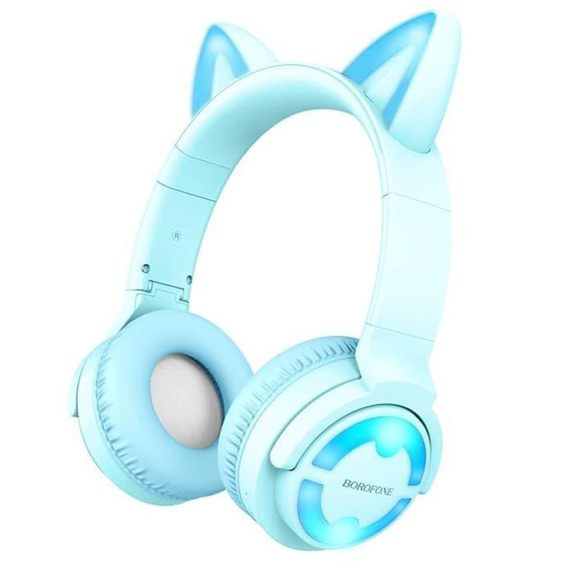 

Bluetooth наушники BOROFONE BO15 Cat ear Голубой (208681)