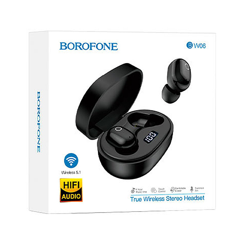 BoroFone / Bluetooth наушники BOROFONE BW06 Черный (223305). Купити на ...
