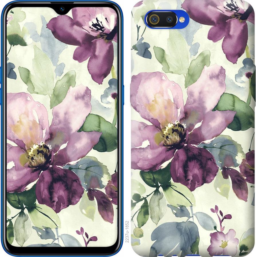 

Чохол на Realme C2 Квіти аквареллю