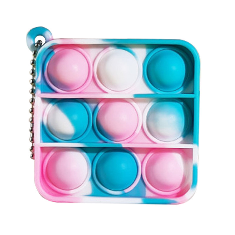 

Брелок Pop it (Colorful pink / Turqouise square)