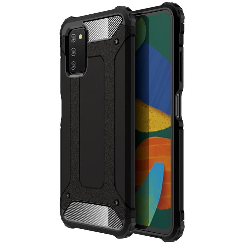 

Бронированный противоударный TPU+PC чехол Immortal для Samsung Galaxy A03s Черный (186065)