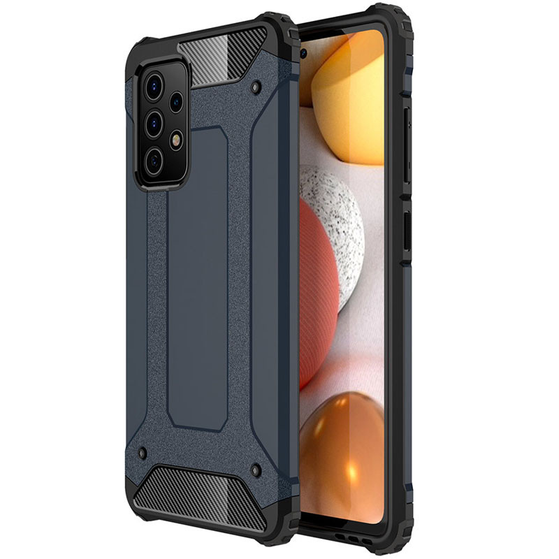 

Бронированный противоударный TPU+PC чехол Immortal для Samsung Galaxy A32 4G Серый / Metal slate (181841)