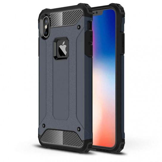 

Бронированный противоударный TPU+PC чехол Immortal для Apple iPhone XS Max (6.5") Серый / Metal slate (89229)