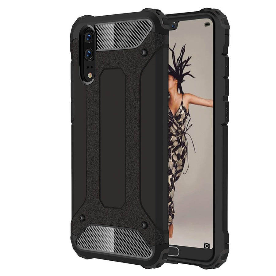 

Бронированный противоударный TPU+PC чехол Immortal для Huawei P20 Черный (81356)