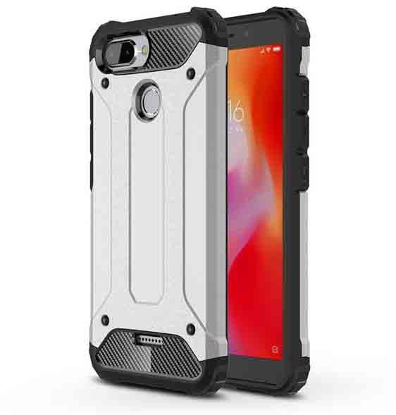 

Броньований протиударний TPU+PC чохол Immortal для Xiaomi Redmi 6 (Срібний)