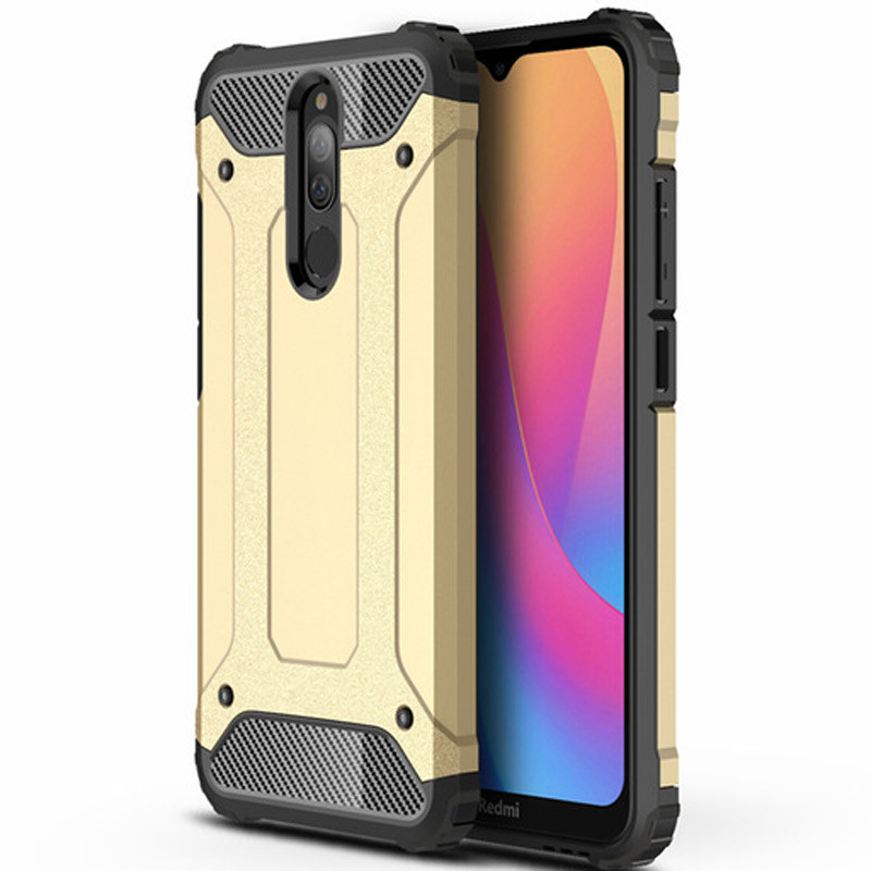 

Бронированный противоударный TPU+PC чехол Immortal для Xiaomi Redmi 8 Золотой (117901)