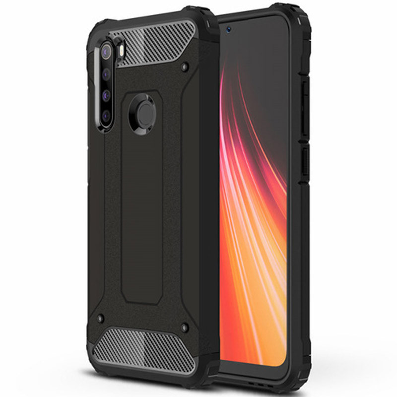 

Бронированный противоударный TPU+PC чехол Immortal для Xiaomi Redmi Note 8 / Note 8 2021 Черный (117918)