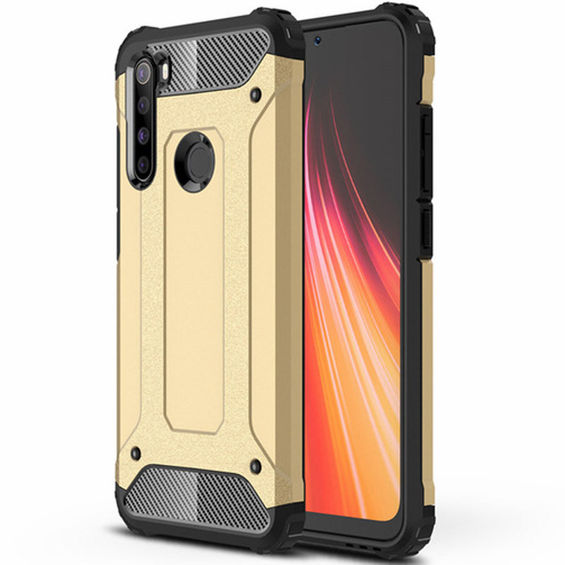 

Бронированный противоударный TPU+PC чехол Immortal для Xiaomi Redmi Note 8 Золотой (117914)