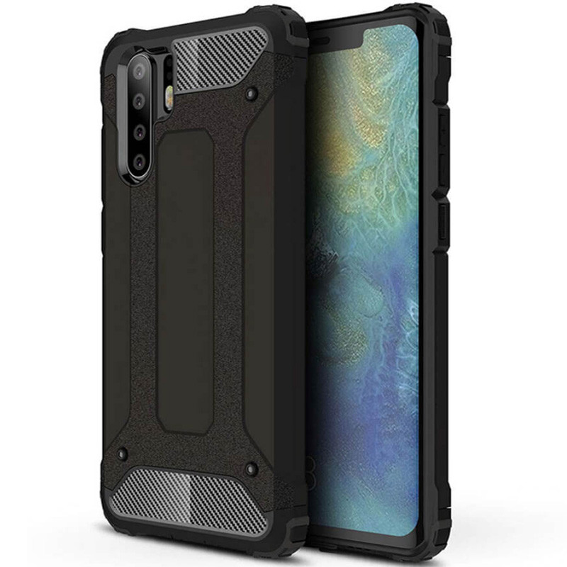 

Бронированный противоударный TPU+PC чехол SPIGEN (HC) для Huawei P30 Pro Черный (102790)