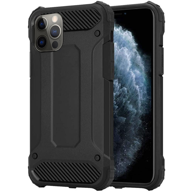 

Бронированный противоударный TPU+PC чехол Immortal для Apple iPhone 12 Pro Max (6.7") Черный (144284)