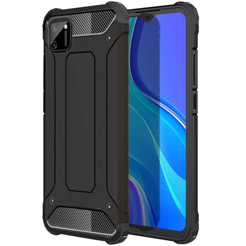 

Бронированный противоударный TPU+PC чехол Immortal для Huawei Y5p Черный (143321)