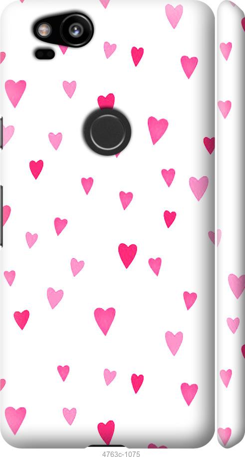 

Чехол на Google Pixel 2 Сердечки 2