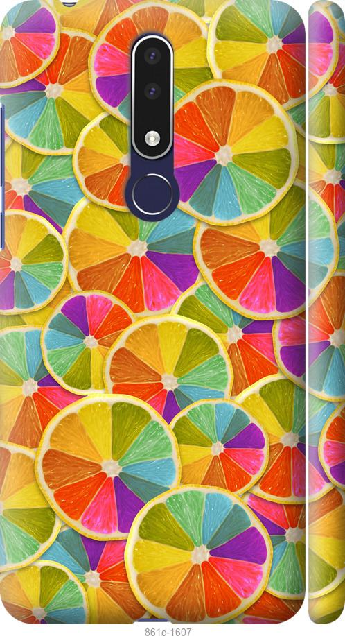 

Чехол на Nokia 3.1 Plus Разноцветные дольки лимона