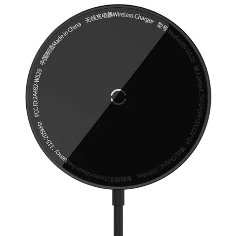 

БЗУ Baseus Simple Mini3 Magnetic Wireless Charger 15W (CCJJ0400)для Зарядные устройства Black (247402)