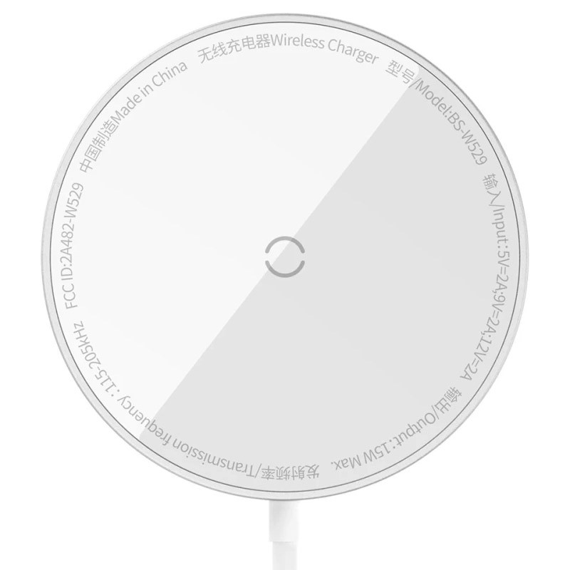 

БЗУ Baseus Simple Mini3 Magnetic Wireless Charger 15W (CCJJ0400) Silver (247403)