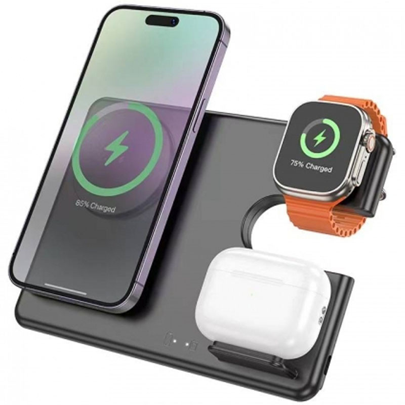 

БЗУ Hoco CQ1 Geek folding 3-in-1 (for iWatch)для Зарядные устройства Black (259894)