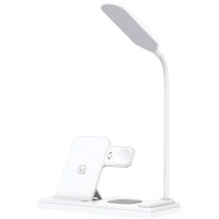 БЗУ Usams US-CD195 15W 4in1 Wireless Charging Holder With Table Lamp