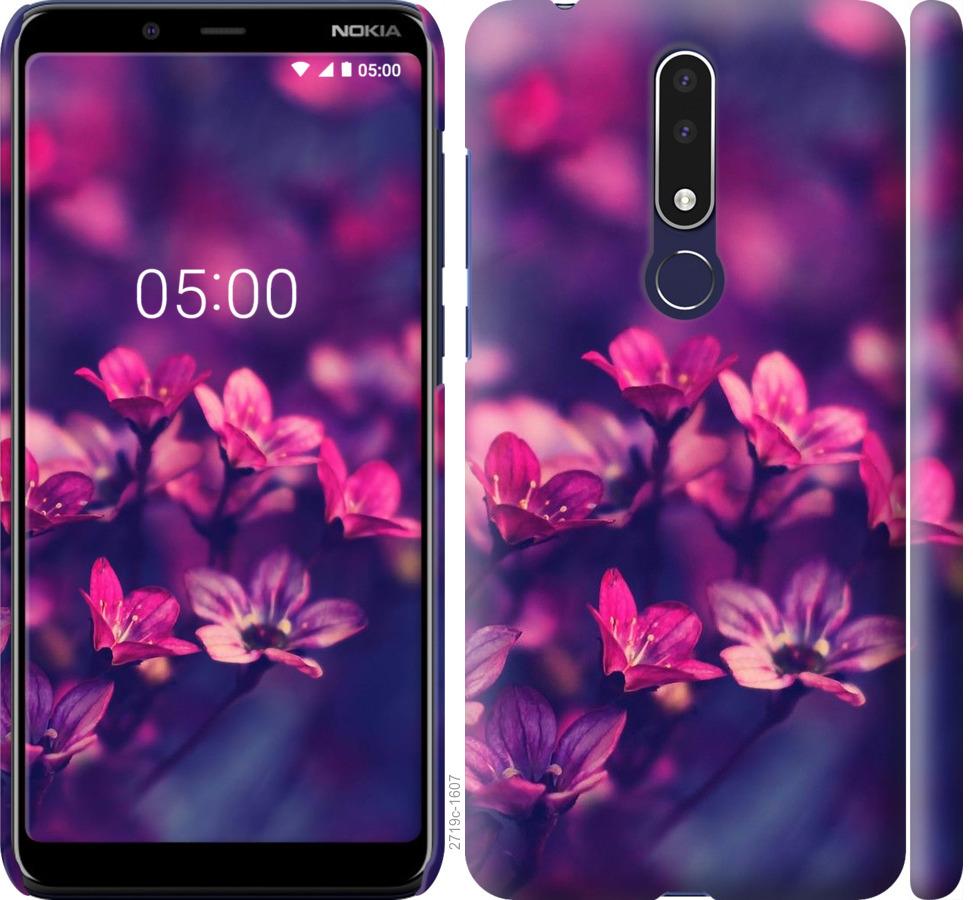 

Чохол на Nokia 3.1 Plus Пурпурні квіти