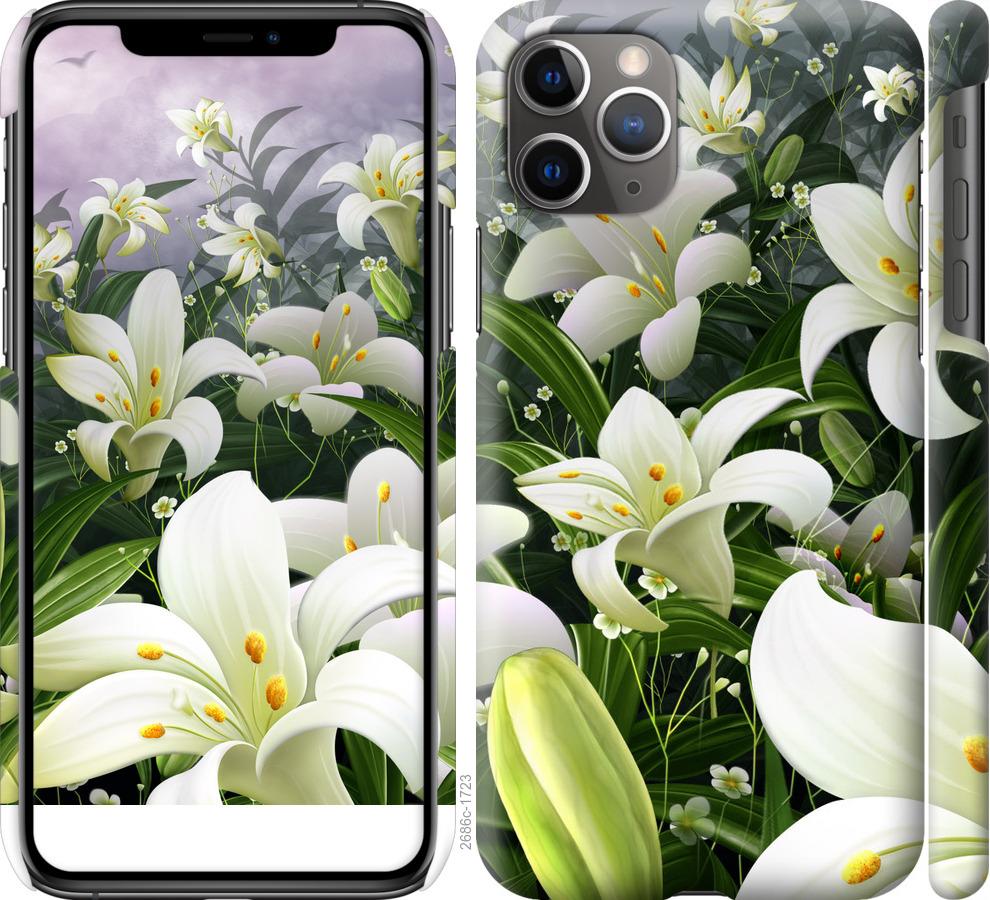 

Чохол на iPhone 11 Pro Max білі лілії