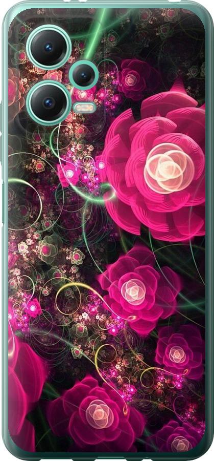 Чехол на Xiaomi Redmi Note 12 5G Абстрактные цветы 3
