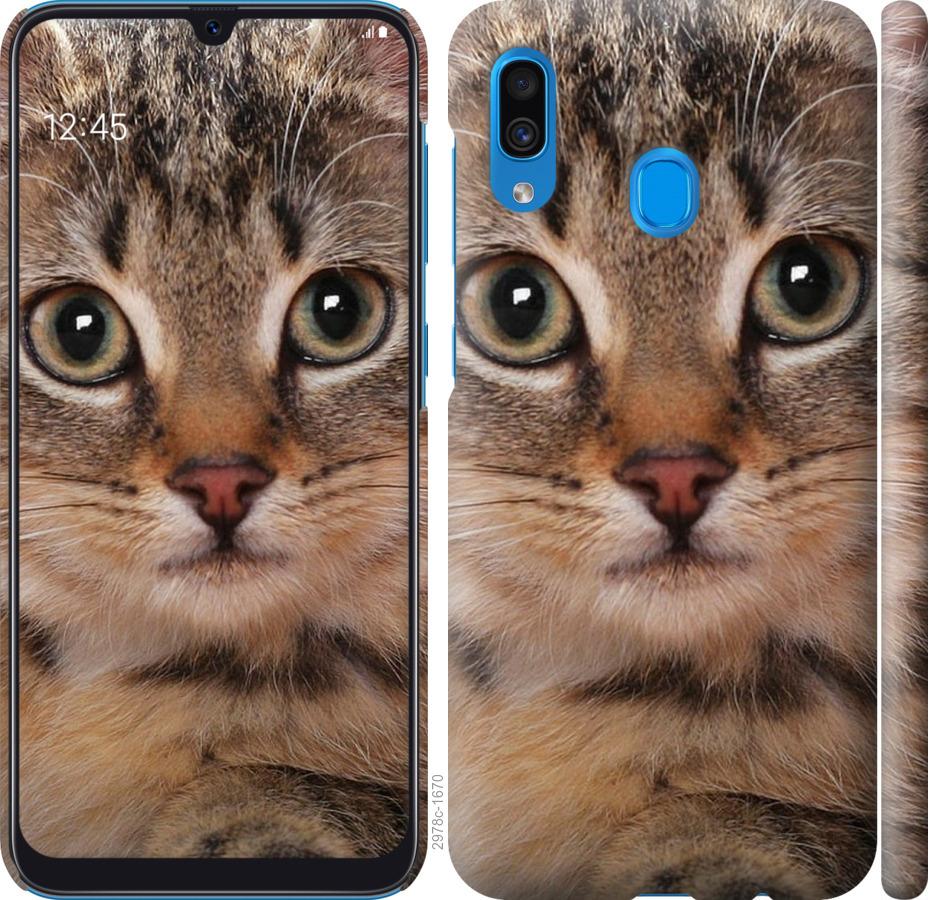 

Чехол на Samsung Galaxy A30 2019 A305F Полосатый котик