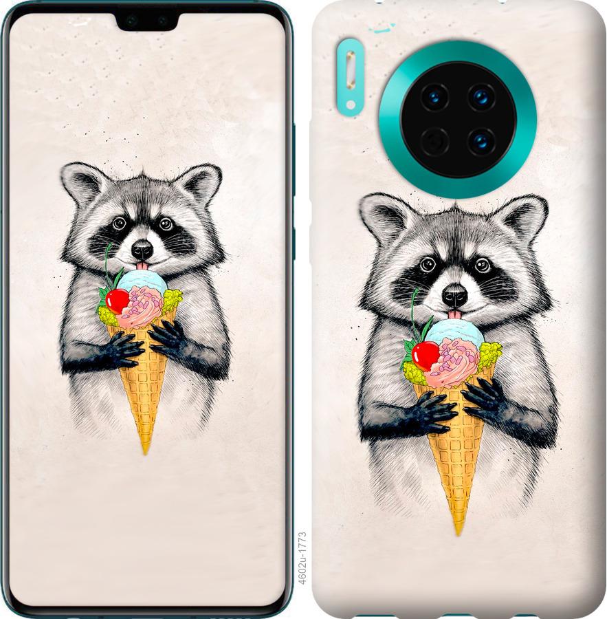 

Чохол на Huawei Mate 30 Єнот з морозивом