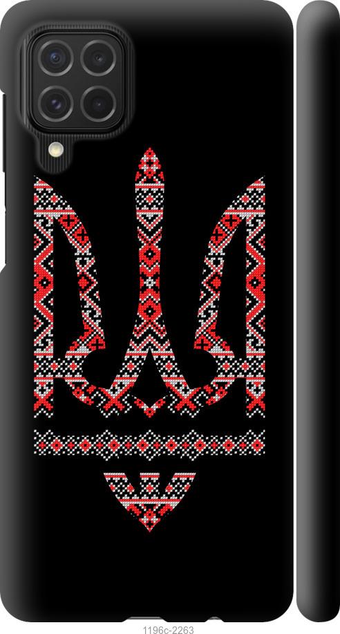 

Чехол на Samsung Galaxy M62 Герб - вышиванка на черном фоне