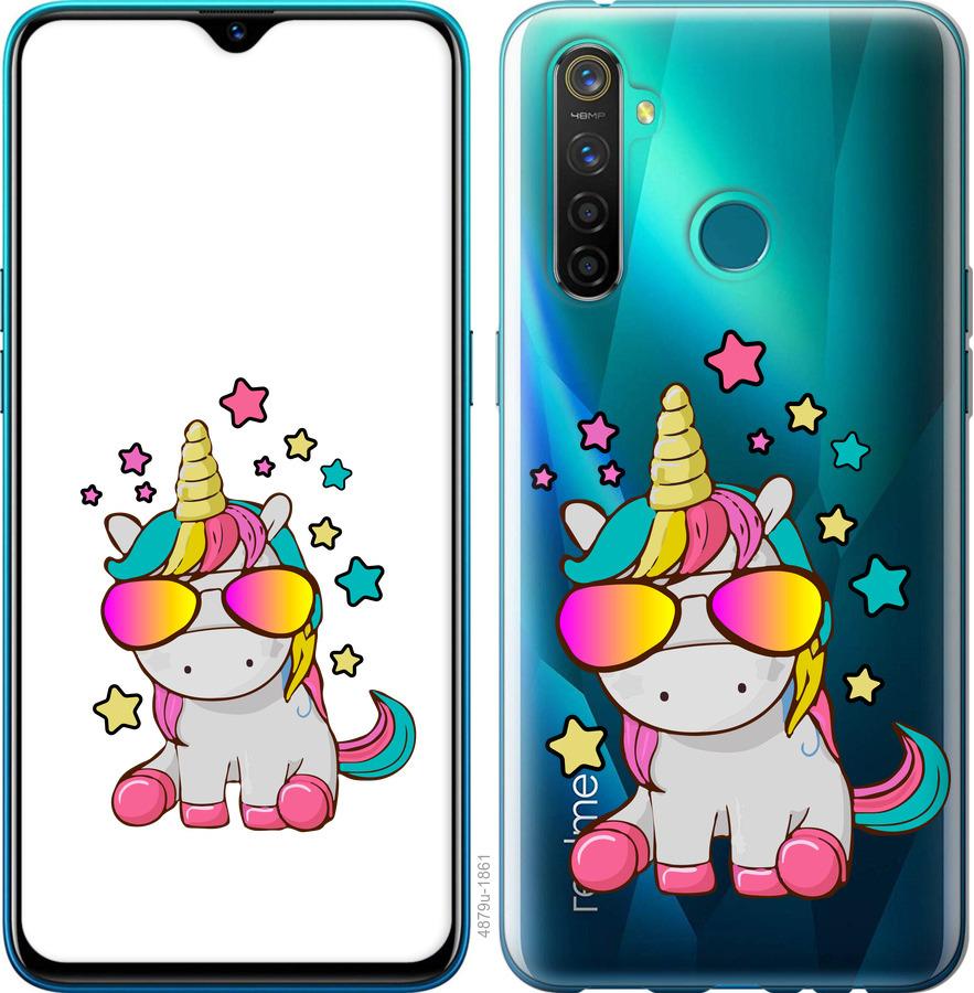 

Чехол на Realme 5 Pro Единорог в очках