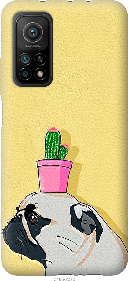 

Чохол на Xiaomi Mi 10T Мопс з кактусом