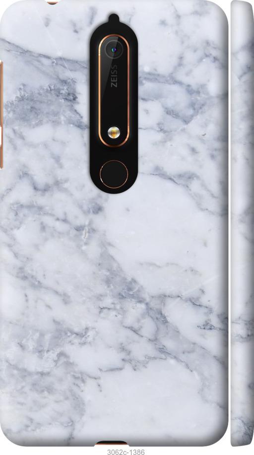 

Чехол на Nokia 6.1 Голубой мрамор