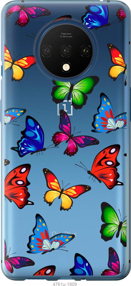 

Чехол на OnePlus 7T Красочные мотыльки