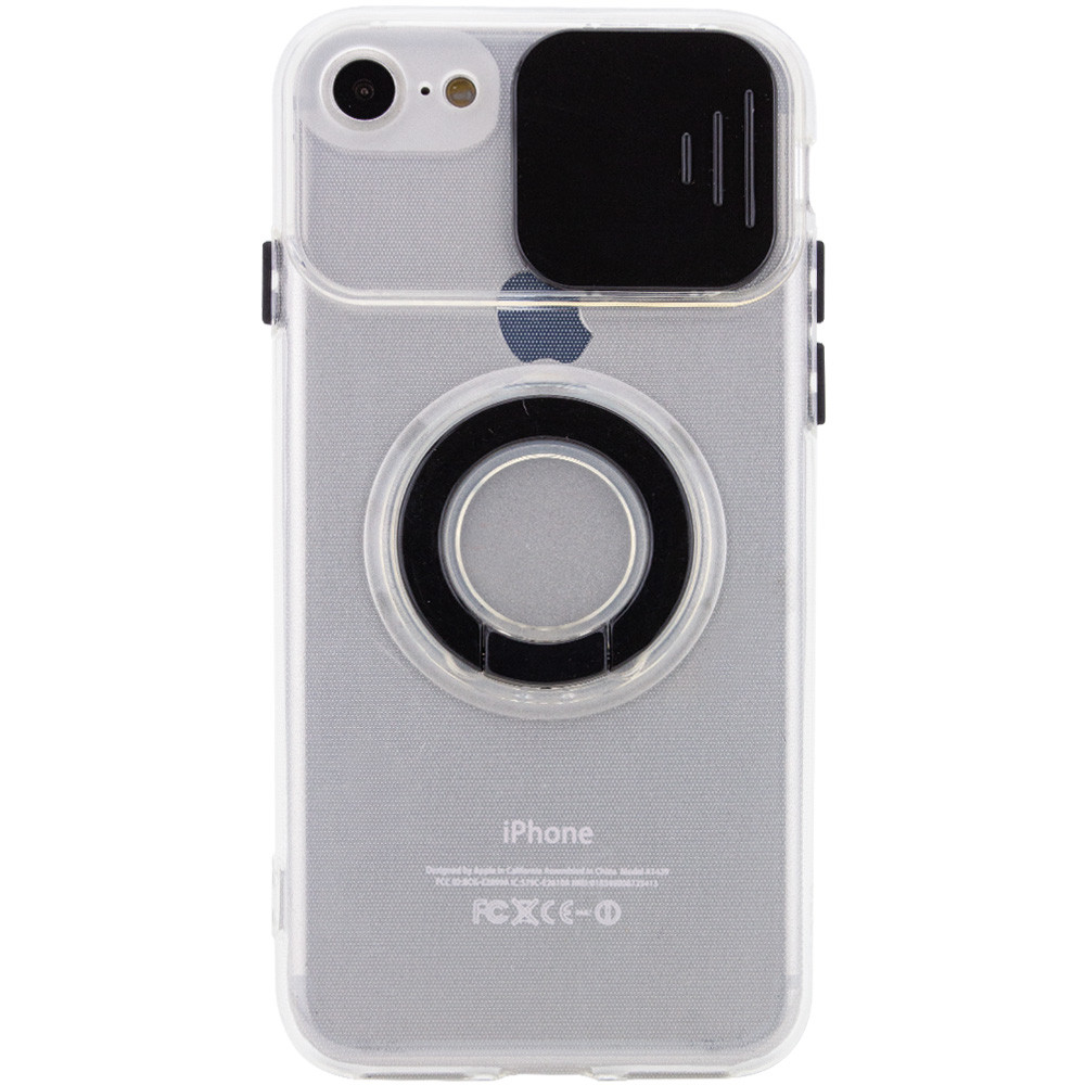 

Чохол Camshield ColorRing TPU зі шторкою для Apple iPhone SE (2020) (Чорний)