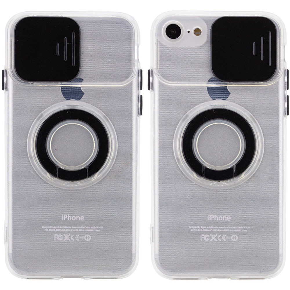 

Чохол Camshield ColorRing TPU зі шторкою для Apple iPhone SE (2020) (Чорний)