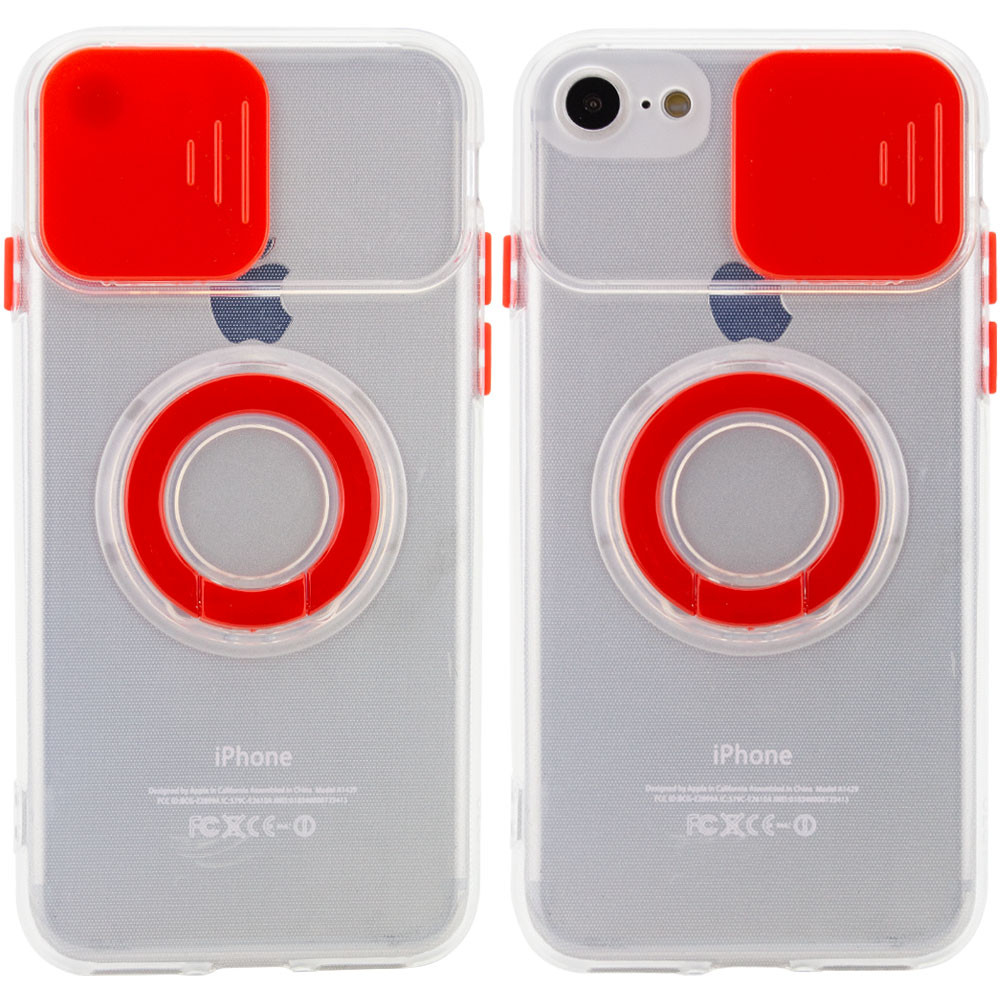 

Чохол Camshield ColorRing TPU зі шторкою для Apple iPhone SE (2020) (Червоний)