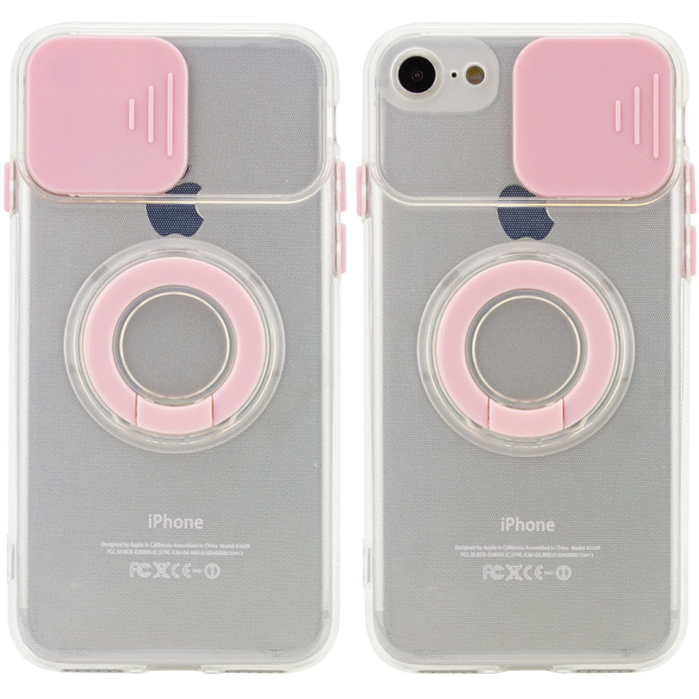 

Чохол Camshield ColorRing TPU зі шторкою для Apple iPhone SE (2020) (Рожевий)