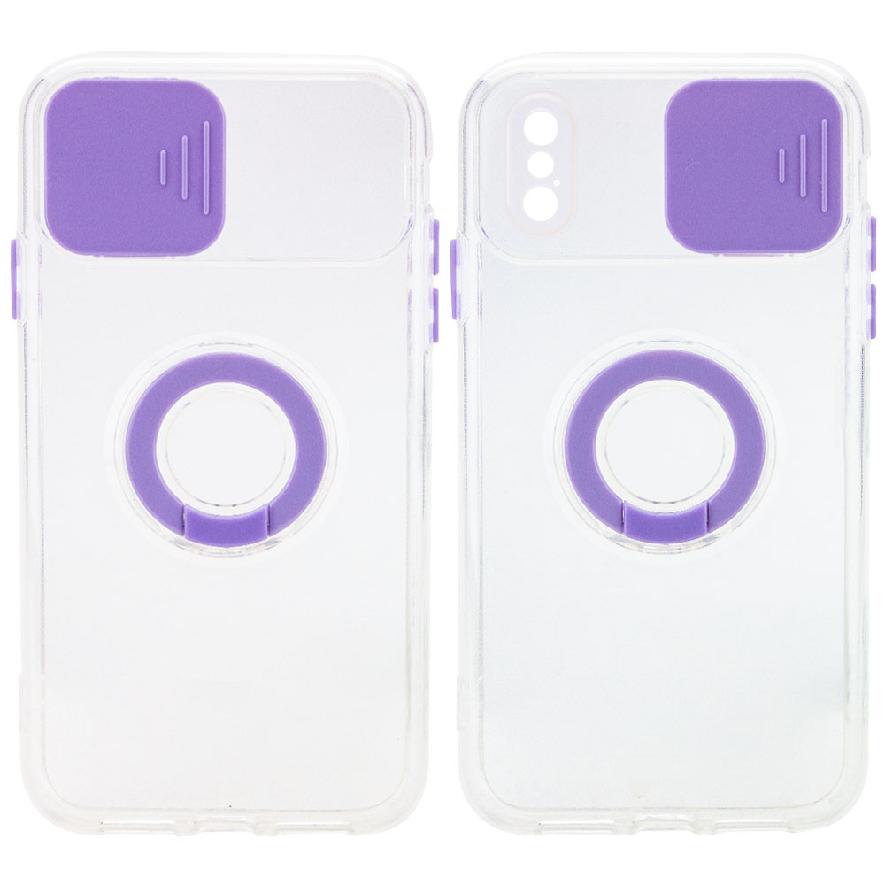 

Чохол Camshield ColorRing TPU зі шторкою для Apple iPhone XS Max (6.5") (Бузковий)