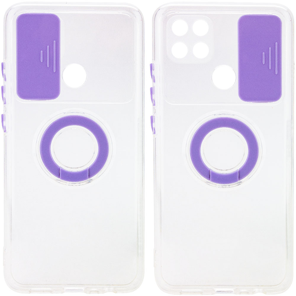 

Чохол Camshield ColorRing TPU зі шторкою для Oppo A15 (Бузковий)
