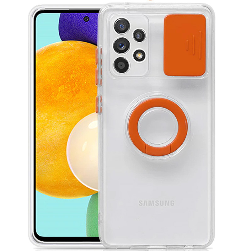 

Чохол Camshield ColorRing TPU зі шторкою для Samsung Galaxy A72 4G (Помаранчевий)