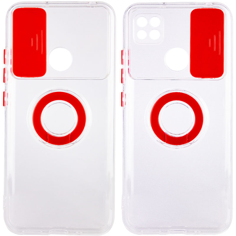 

Чохол Camshield ColorRing TPU зі шторкою для Xiaomi Redmi 9C (Червоний)