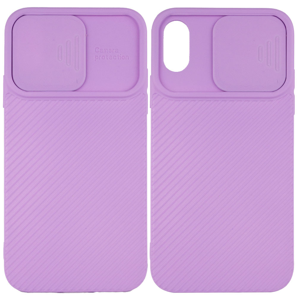 

Чохол Camshield Square TPU зі шторкою для камери для для Apple iPhone XR (6.1") (Бузковий)