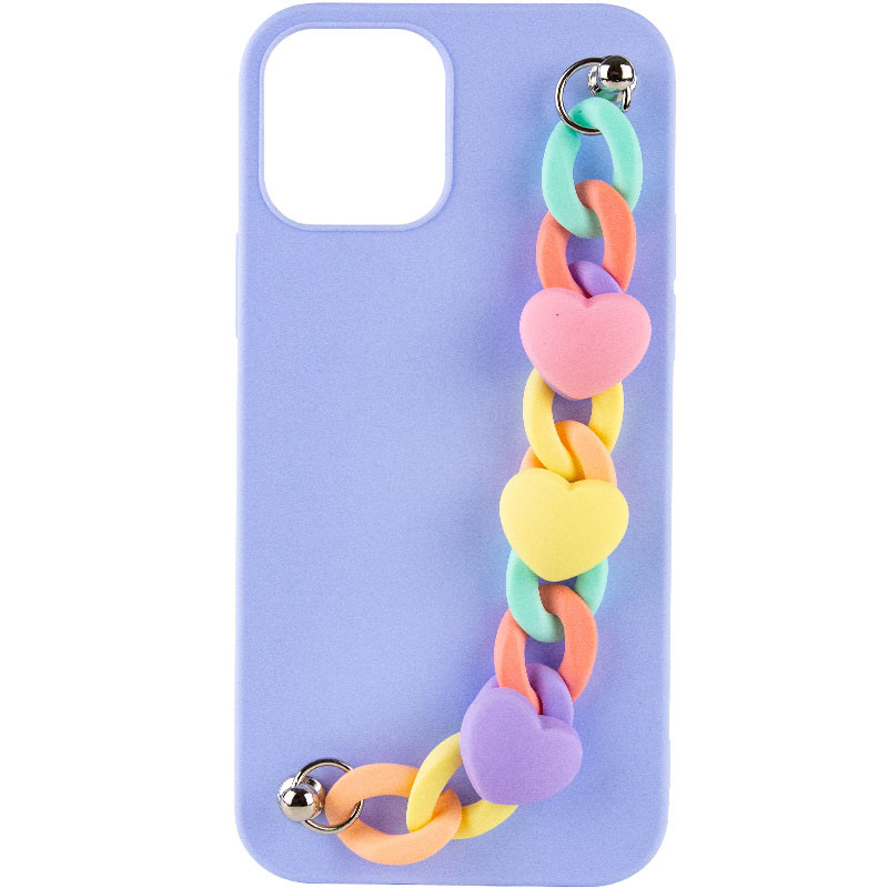 

Чохол Chained Heart c підвісним ланцюжком для Apple iPhone 12 mini (Lilac Blue)