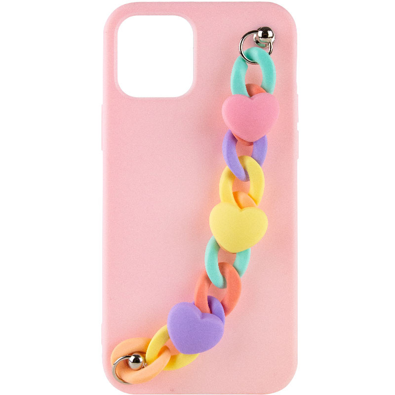 

Чохол Chained Heart c підвісним ланцюжком для Apple iPhone 12 mini (Pink Sand)