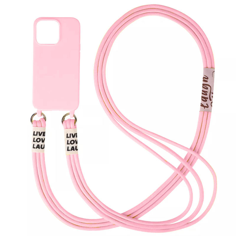 

Чехол Cord case c длинным цветным ремешком для Apple iPhone 11 (6.1") Розовый / Light pink (224795)