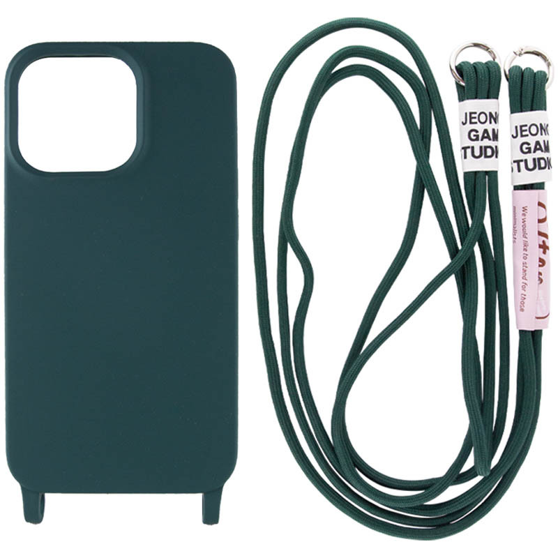 

Чехол Cord case c длинным цветным ремешком для Apple iPhone 11 (6.1") Зеленый / Forest green (220546)