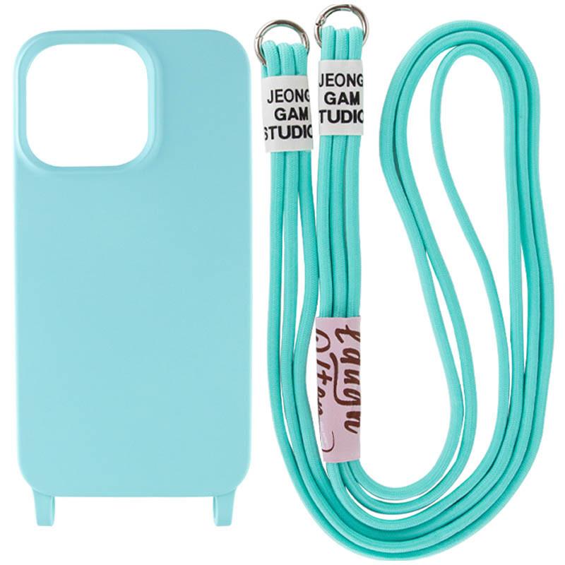 

Чехол Cord case c длинным цветным ремешком для Apple iPhone 11 Pro Max (6.5") Бирюзовый / Marine Green (224816)
