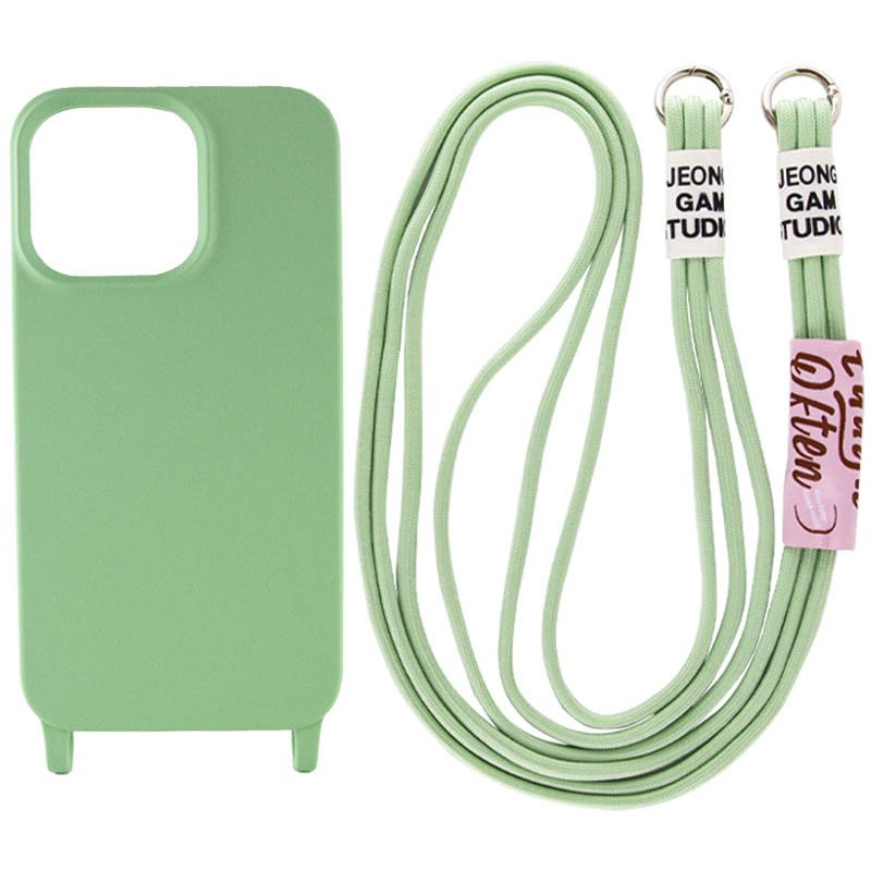 

Чехол Cord case c длинным цветным ремешком для Apple iPhone 12 Pro / 12 (6.1") Зеленый / Pistachio (224837)