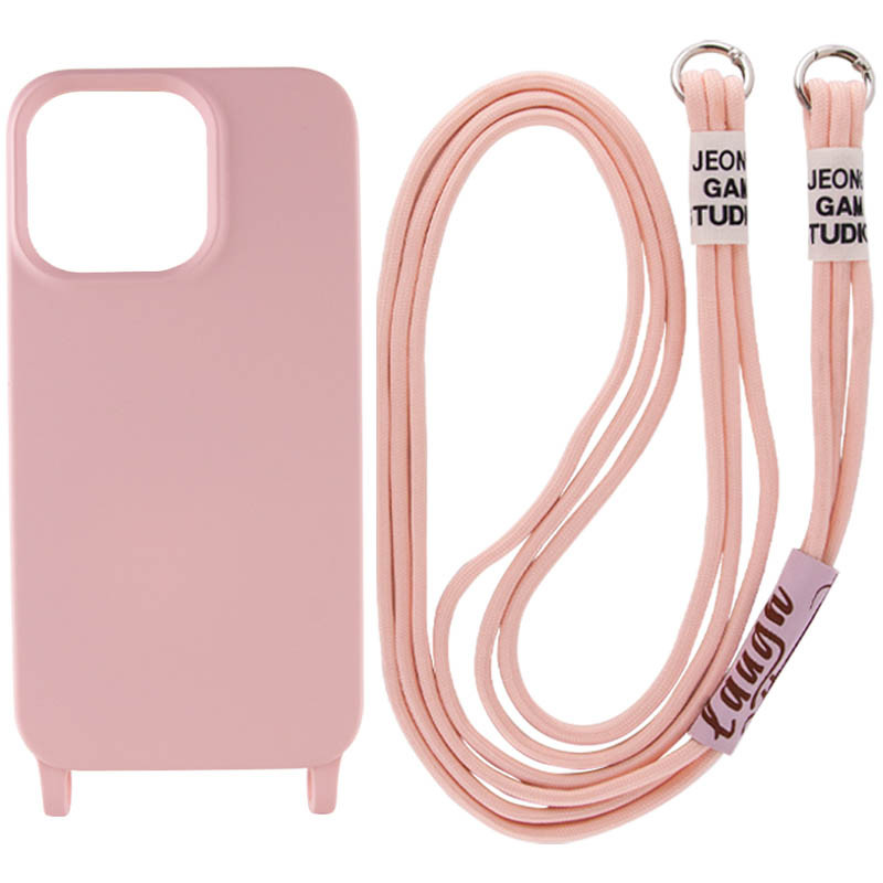 

Чехол Cord case c длинным цветным ремешком для Apple iPhone 12 Pro Max (6.7") Розовый / Pink Sand (224859)