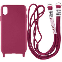 Чехол Cord case c длинным цветным ремешком для Apple iPhone X / XS (5.8")