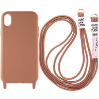 Чехол Cord case c длинным цветным ремешком для Apple iPhone XR (6.1")